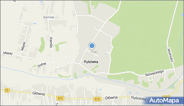 Orzesze powiat mikołowski, Kordiana, mapa Orzesze powiat mikołowski