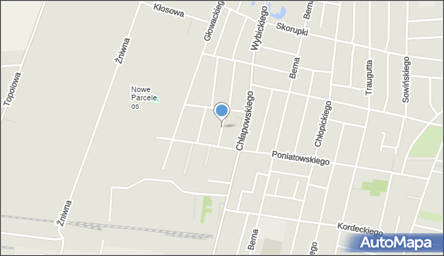 Ostrów Wielkopolski, Korfantego Wojciecha, mapa Ostrów Wielkopolski