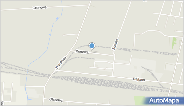 Ostrów Wielkopolski, Korsaka Juliana, mapa Ostrów Wielkopolski
