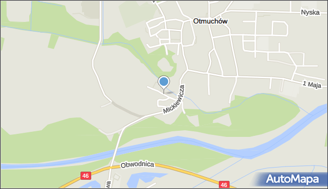 Otmuchów, Kossaka, mapa Otmuchów