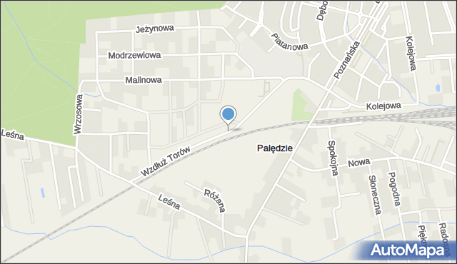 Palędzie, Kolejowa, mapa Palędzie