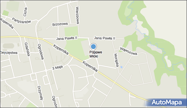 Pasłęk, Kolonia Robotnicza, mapa Pasłęk