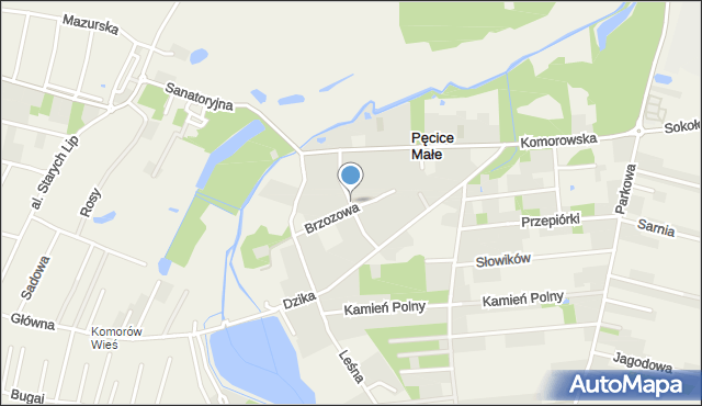 Pęcice Małe, Konopnickiej Marii, mapa Pęcice Małe