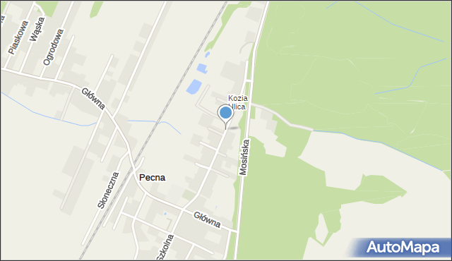 Pecna, Kozia, mapa Pecna