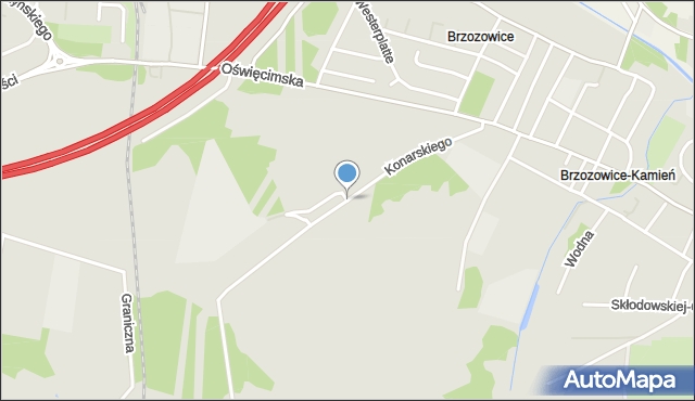 Piekary Śląskie, Konarskiego Stanisława, mapa Piekary Śląskie
