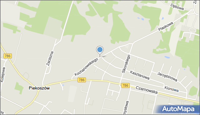 Piekoszów, Kochanowskiego Jana, mapa Piekoszów