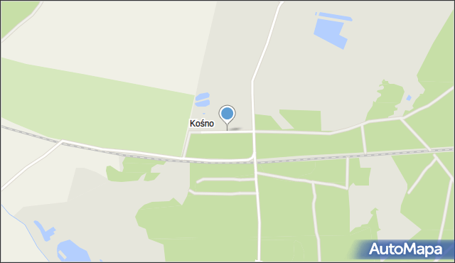 Piła, Kośno, mapa Piły