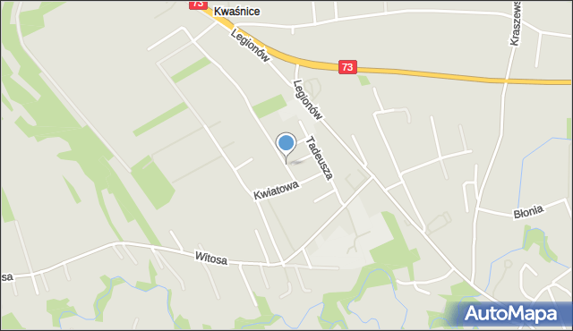 Pilzno, Koprowskiego, mapa Pilzno