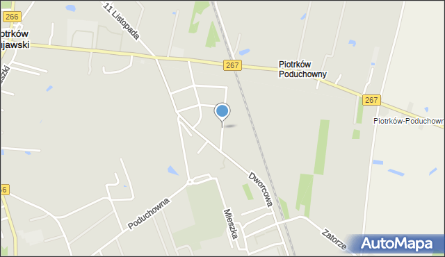 Piotrków Kujawski, Kolejowa, mapa Piotrków Kujawski