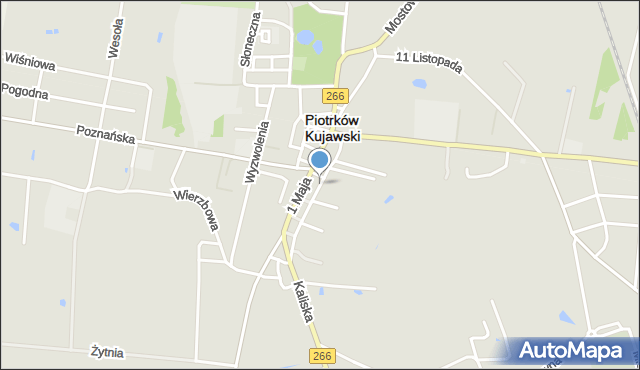 Piotrków Kujawski, Kościuszki Tadeusza, gen., mapa Piotrków Kujawski