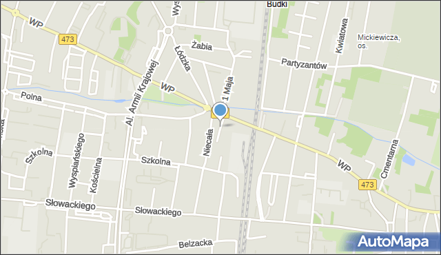 Piotrków Trybunalski, Kochanowskiego Jana, mapa Piotrków Trybunalski