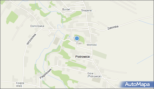 Piotrowice gmina Przeciszów, Kościelna, mapa Piotrowice gmina Przeciszów