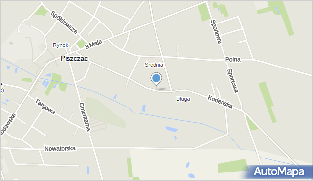 Piszczac, Kodeńska, mapa Piszczac