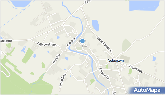 Podgórzyn powiat karkonoski, Kościelna, mapa Podgórzyn powiat karkonoski