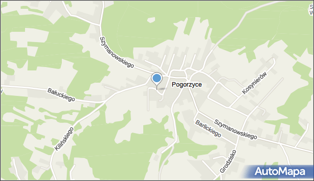 Pogorzyce, Koralowa, mapa Pogorzyce