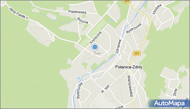 Polanica-Zdrój, Kościelna, mapa Polanica-Zdrój