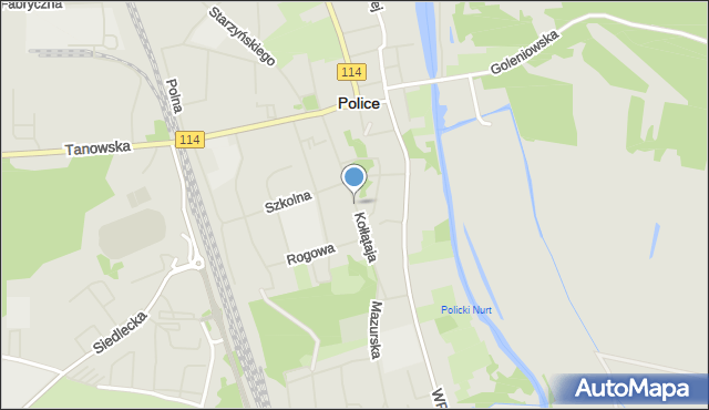 Police, Kołłątaja Hugo, mapa Police