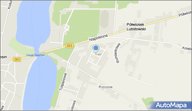 Półwiosek Lubstowski, Konwaliowa, mapa Półwiosek Lubstowski