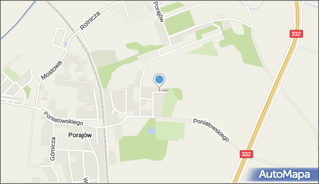 Porajów, Końcowa, mapa Porajów