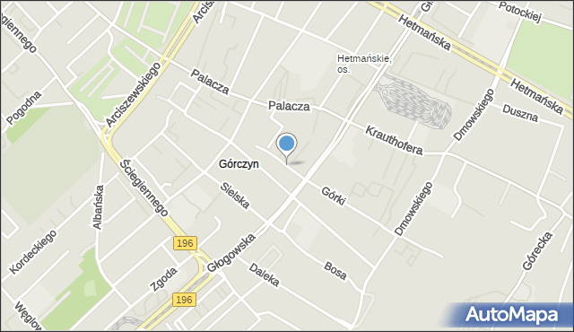 Poznań, Kosynierska, mapa Poznania