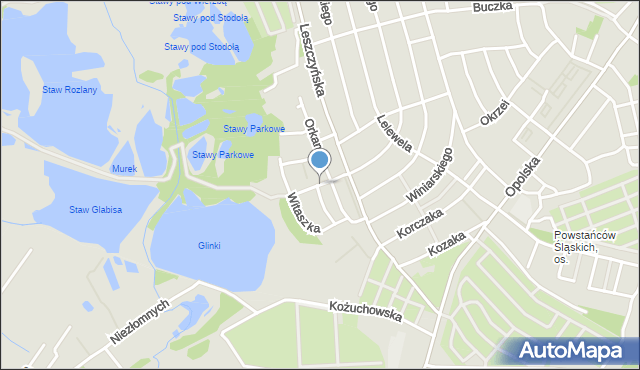 Poznań, Kocha Roberta, mapa Poznania