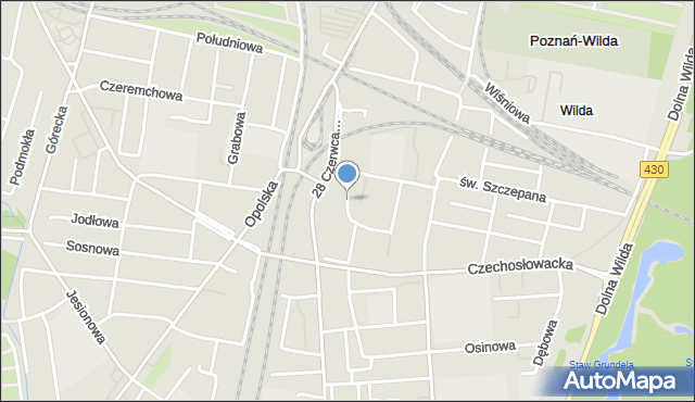 Poznań, Konarowa, mapa Poznania