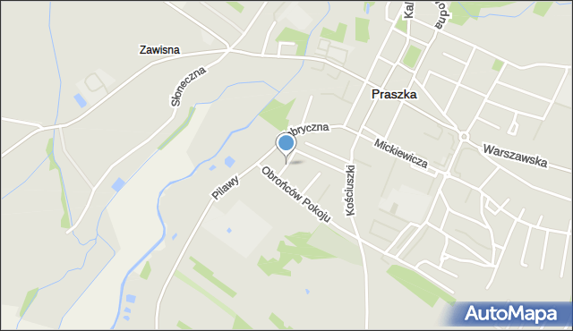 Praszka, Kosmonautów, mapa Praszka