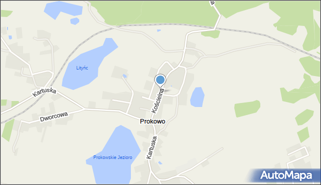 Prokowo, Kościelna, mapa Prokowo