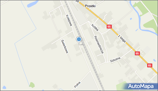 Prostki, Kolejowa, mapa Prostki