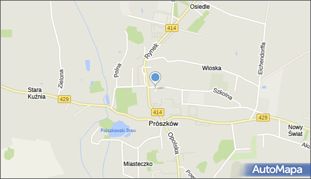 Prószków, Kopernika Mikołaja, mapa Prószków