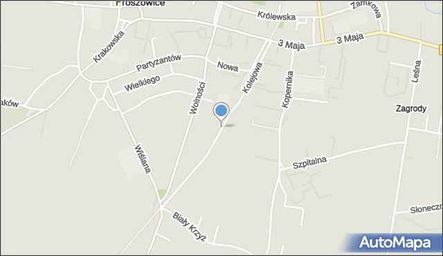 Proszowice, Kolejowa, mapa Proszowice