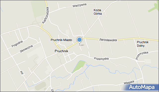 Pruchnik powiat jarosławski, Kościuszki Tadeusza, gen., mapa Pruchnik powiat jarosławski