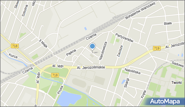 Pruszków, Kochanowskiego Jana, mapa Pruszków