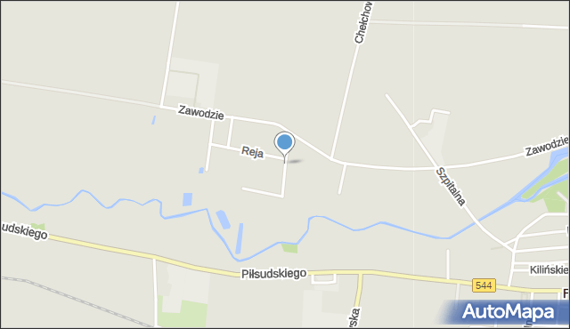 Przasnysz, Kochanowskiego Jana, mapa Przasnysz