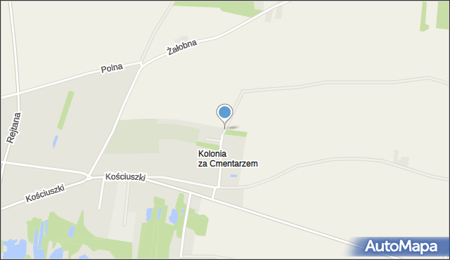 Przedecz, Kolonia za Cmentarzem, mapa Przedecz