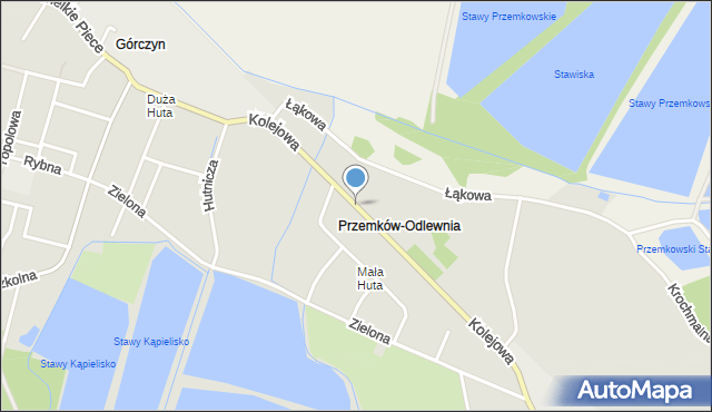 Przemków, Kolejowa, mapa Przemków