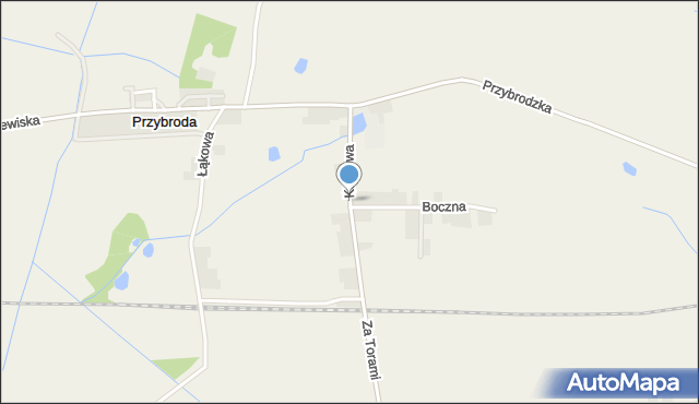 Przybroda, Kolejowa, mapa Przybroda