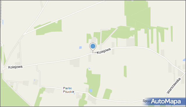 Psucin, Kolejowa, mapa Psucin