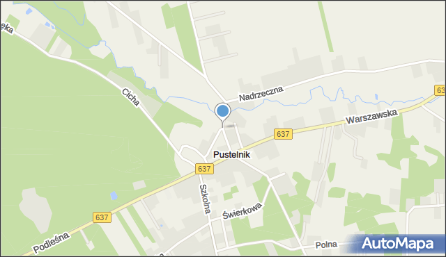 Pustelnik gmina Stanisławów, Kopernika Mikołaja, mapa Pustelnik gmina Stanisławów