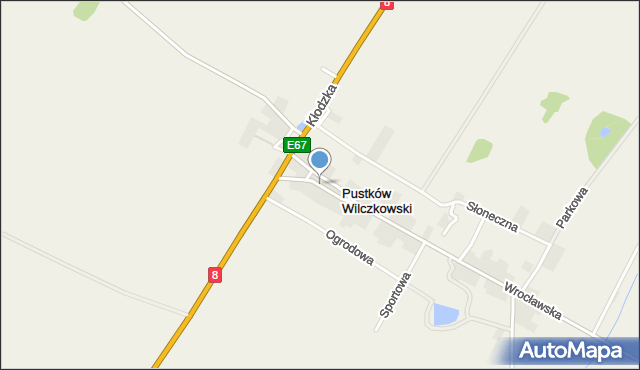 Pustków Wilczkowski, Konopnickiej Marii, mapa Pustków Wilczkowski