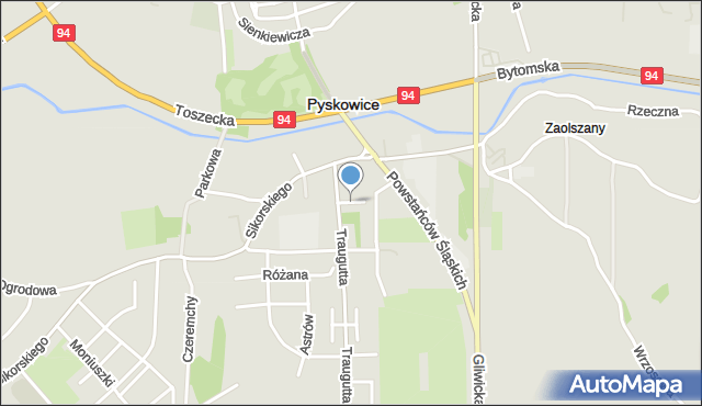 Pyskowice powiat gliwicki, Kosów, mapa Pyskowice powiat gliwicki