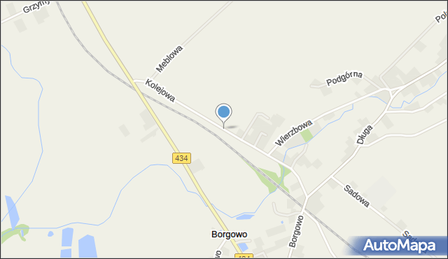 Pysząca gmina Śrem, Kolejowa, mapa Pysząca gmina Śrem