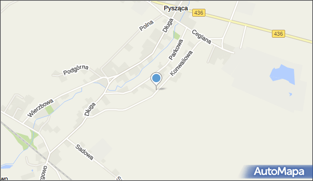 Pysząca gmina Śrem, Konwaliowa, mapa Pysząca gmina Śrem