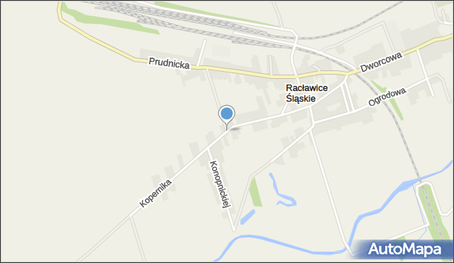 Racławice Śląskie, Kopernika Mikołaja, mapa Racławice Śląskie