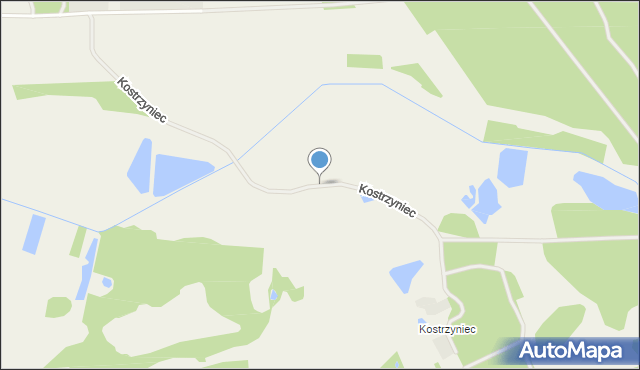 Radawnica, Kostrzyniec, mapa Radawnica