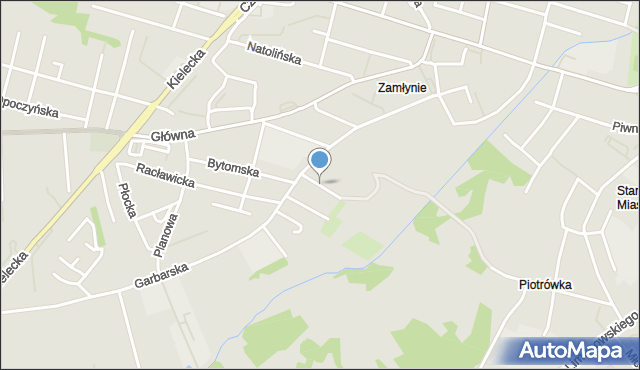 Radom, Kostki Napierskiego Aleksandra, mapa Radomia