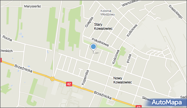 Radomsko, Kotarbińskiego, mapa Radomsko