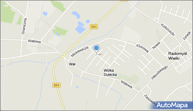 Radomyśl Wielki, Konopnickiej Marii, mapa Radomyśl Wielki