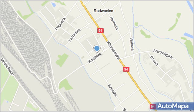 Radwanice gmina Siechnice, Kolejowa, mapa Radwanice gmina Siechnice