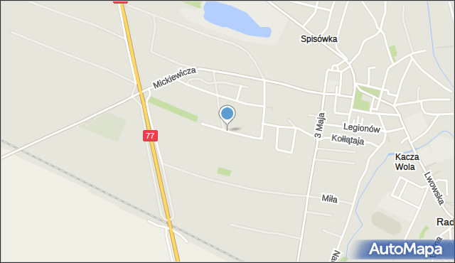 Radymno, Kochanowskiego Jana, mapa Radymno